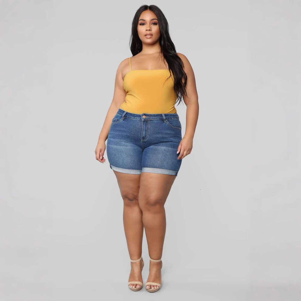 Denim Shorts Jeans Shorts Plus Size Fashion Stretch Denim Shorts For Women Ripped Short Jeans