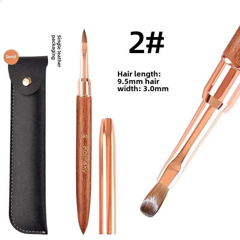 Nail Supplies for Professionals 100% Kolinsky Nail Art Brush Acrylic UV Gel Extension Pen Nail Polish Painting Drawing Brush 250528