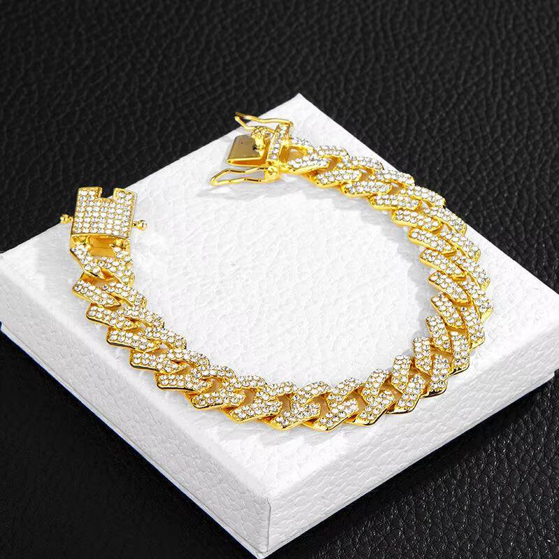 Gilded ice cold, hip-hop gold Miami Cuban men's and women's chain necklace/