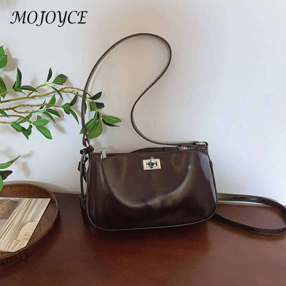 Women PU Fashion Shoulder Large Capacity Stylish Crossbody Hasp & Zipper Closure Trendy Commuting Outdoor Travel Bag