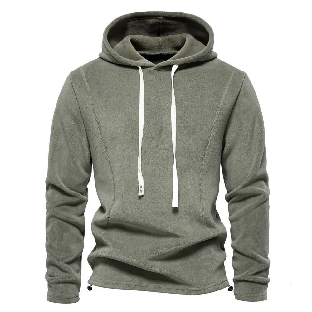 Men's Patchwork Hooded Sweatshirt Hoodies Clothing Casual Loose Fleece Warm Streetwear Male Fashion Autumn Winter Sports Outwear