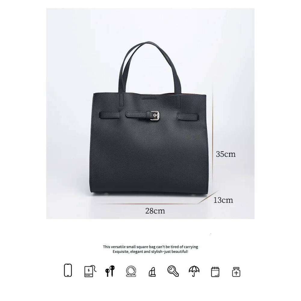 Genuine Handbag 2025 New Soft Leather High-End Feeling Top Layer Cowhide Large Capacity Commuting Shoulder Crossbody Bag