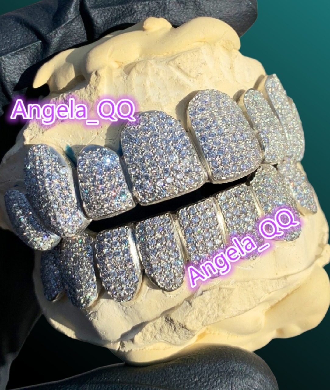 Most Expensive Premium Quality Silver Teeth Studded Moissanite Diamond Teeth Available at Affordable Price