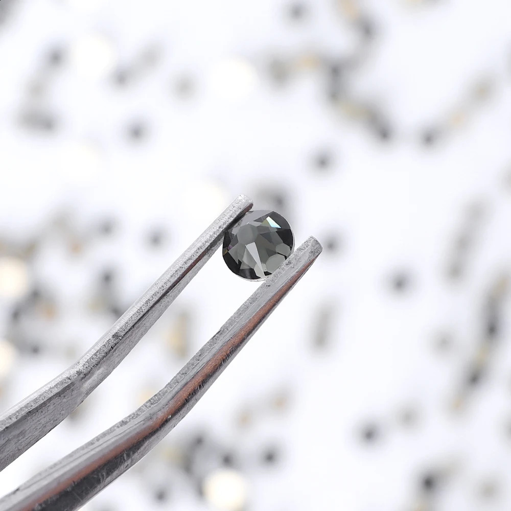 Black Diamond SS10-SS30 High Quality 2088 8 Big 8 Small Rhinestones Crystal Gold Flatback Glitter Stone Nail Art Accessories 250528