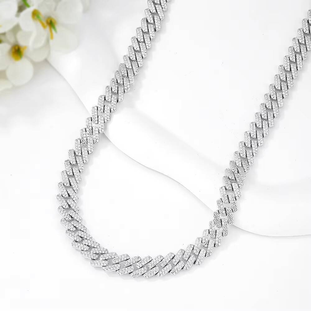 Classic men's hip-hop style chain pure sier fashion Cuban necklace accessories
