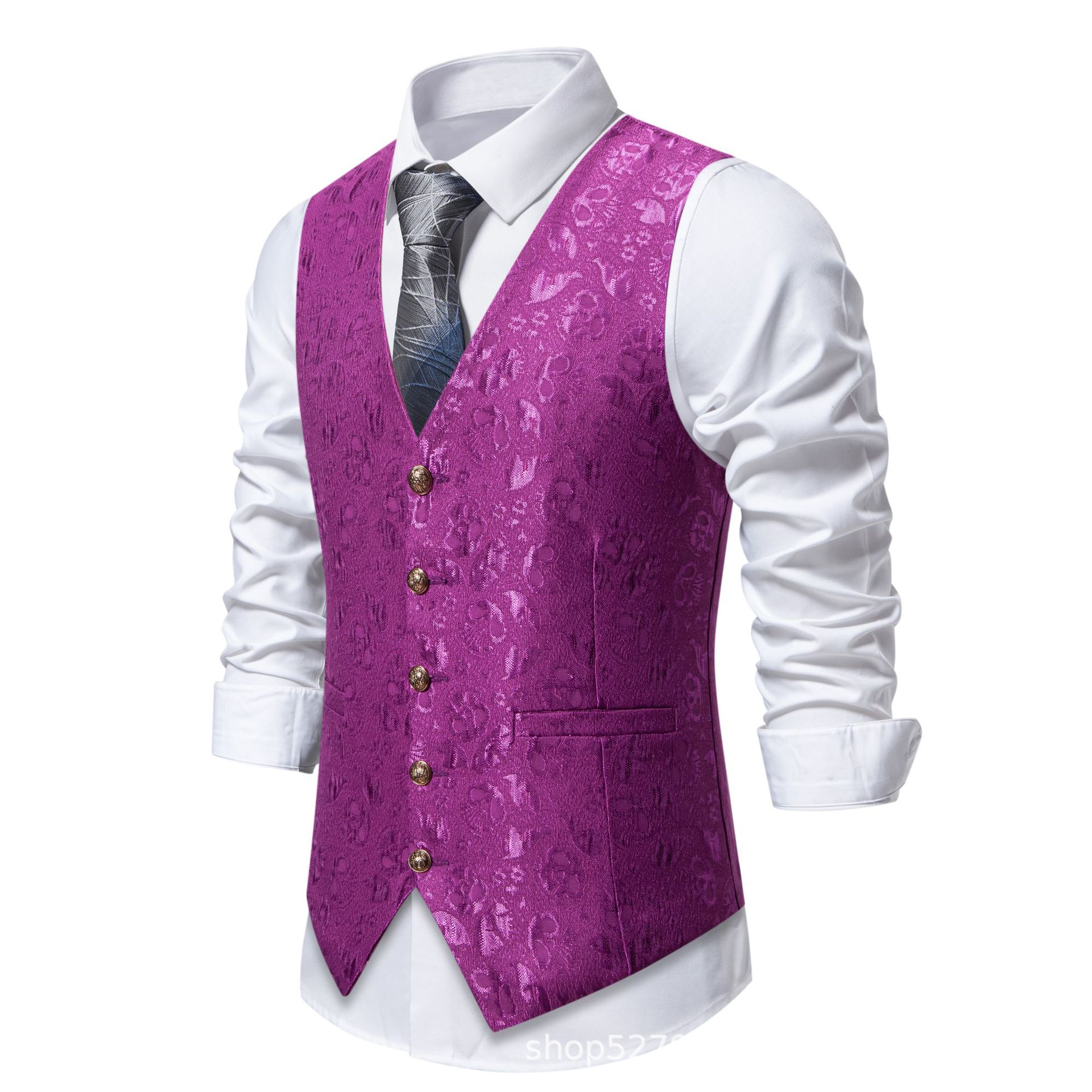 k1303 Slim Fit Business Casual Suit Jacket with Multi-Pockets - Large Size Available