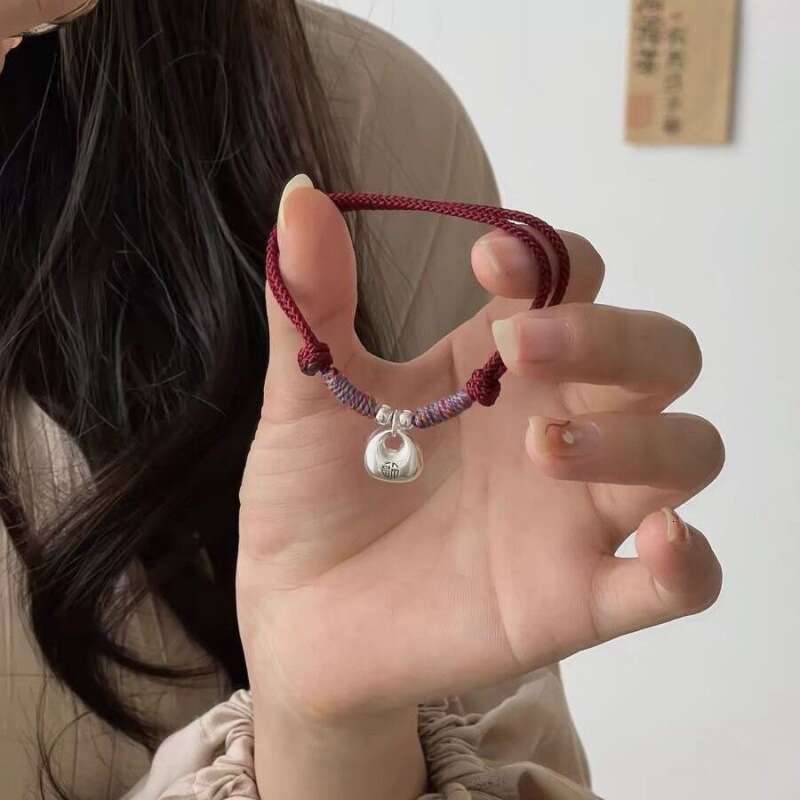 Peaceful Little Fat Lucky Bag Dragon Year Red String Bracelet Couple Gift for Men and Women Solid Versatile Simple Adjustable designer bag