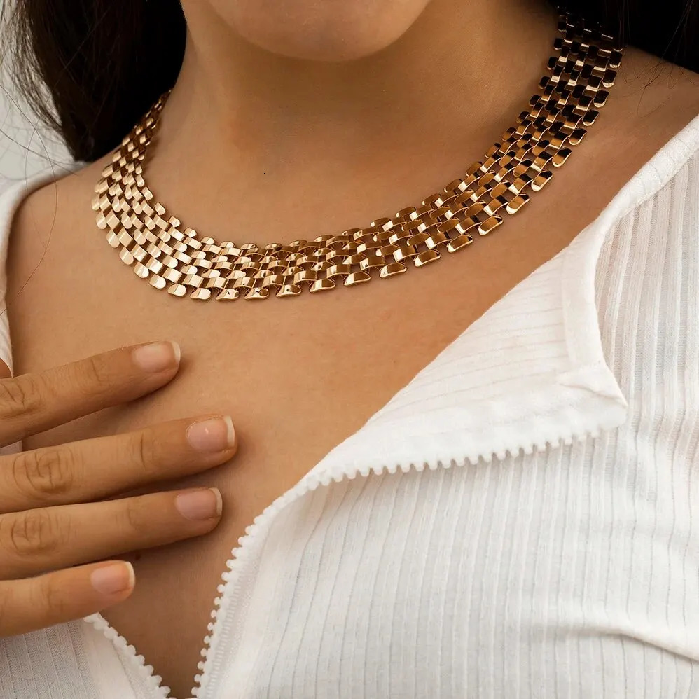 Exaggerated Cuban Chunky Thick Chain Necklace for Women High Quality Big Iron Metal Choker Link Grunge Jewelry Steampunk Men 250530