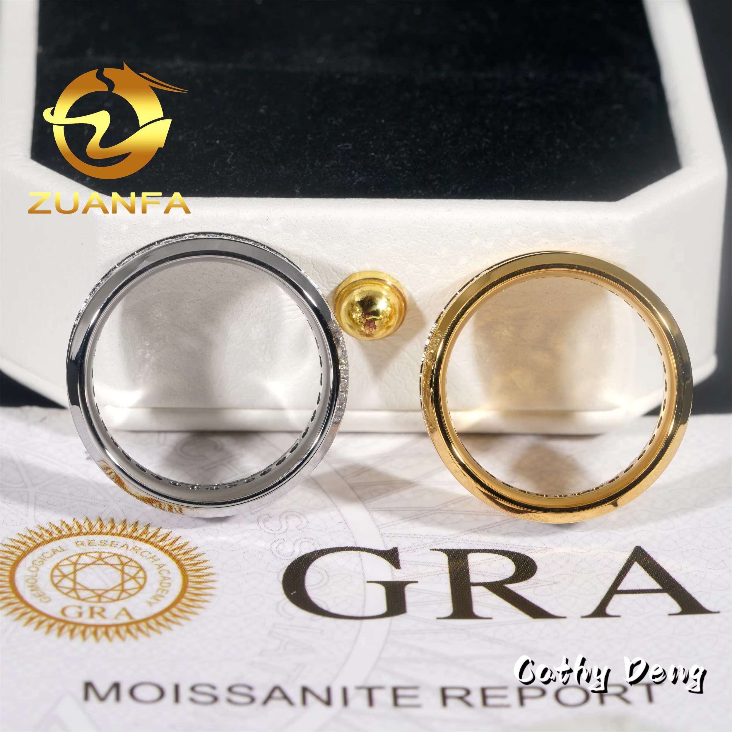 New Arrival Rapper Jewelry 316L Stainless Steel Hip Hop Ring Ice Out Moissanite Men Ring Cuban Ring Wedding Anniversary Gift