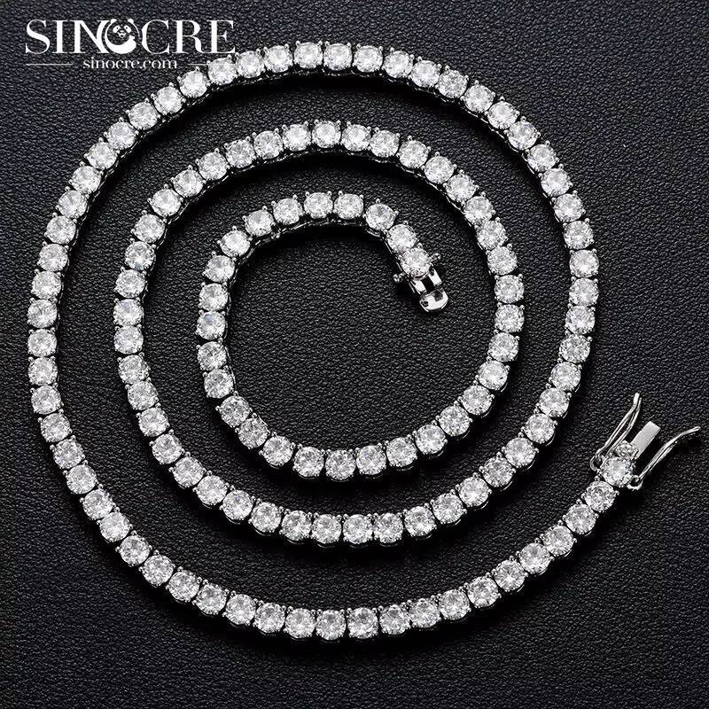 5mm Moissanite Tennis Chain Necklace Bracelet for Women and Men