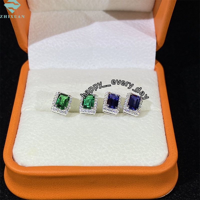 Womens High Quality 925 Silver VVS Moissanite Stud Earrings Fashionable Jewelry Design