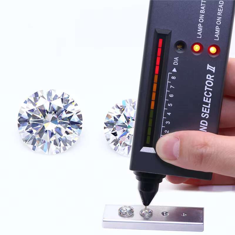 GRA Certified D VVS1 Round Brilliant Cut 4 Carats 14K 18K White Gold Moissanite Diamond Stud Earrings