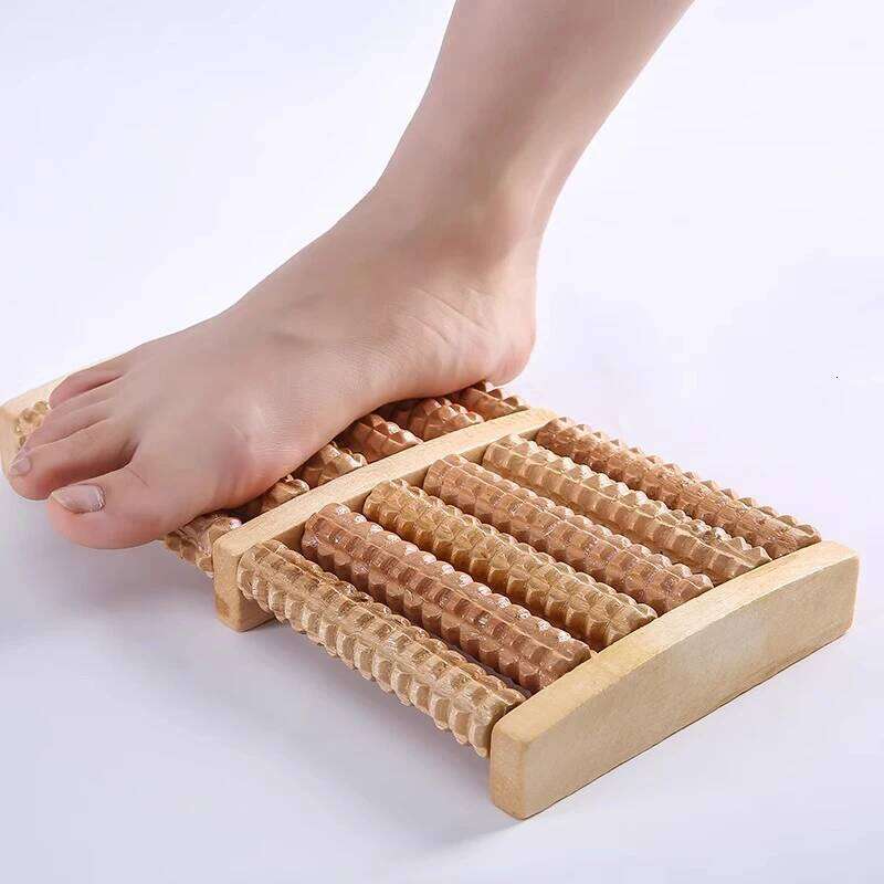 Wooden Foot Roller Relieves Plantar Fasciitis Heel Arch Pain Stress Relief Relaxation For Health Care Feet Massager