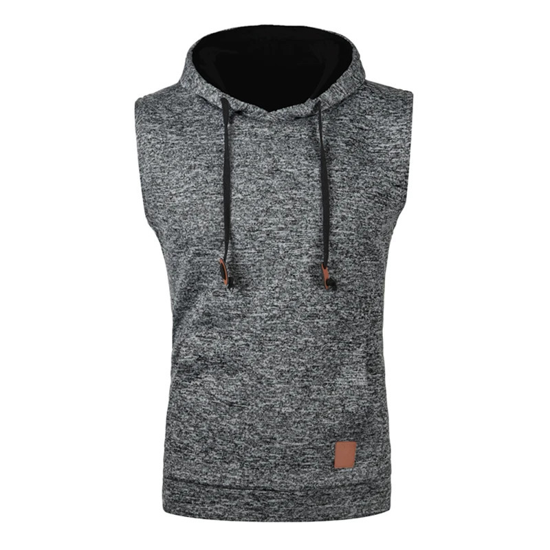 Mens Sleeveless Hoodies Fashion Casual Hooded Sweatshirt Men Bodybuilding Tank Top Sporting Shirt Waistcoat Vest Gym 250527