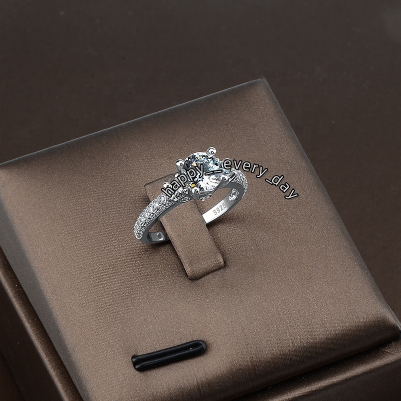 Moissanite Diamond Ring Wedding Engagement Ring 925 Sterling Silver Wholesale Luxury Round Engagement Bands or Rings ASHABELL