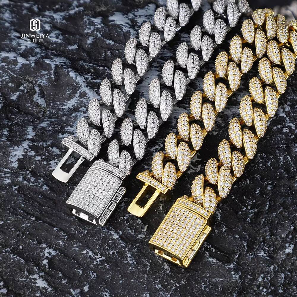 Pure Sier Hip Hop Cuban Necklace 12mm Wedding or Gift Chain