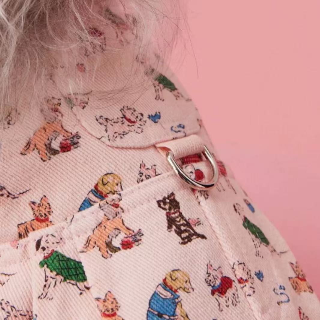 T00364 Dog Spring and Summer Skirt Puppy Teddy Schnauzer Maltese Denim Overalls Suspenders