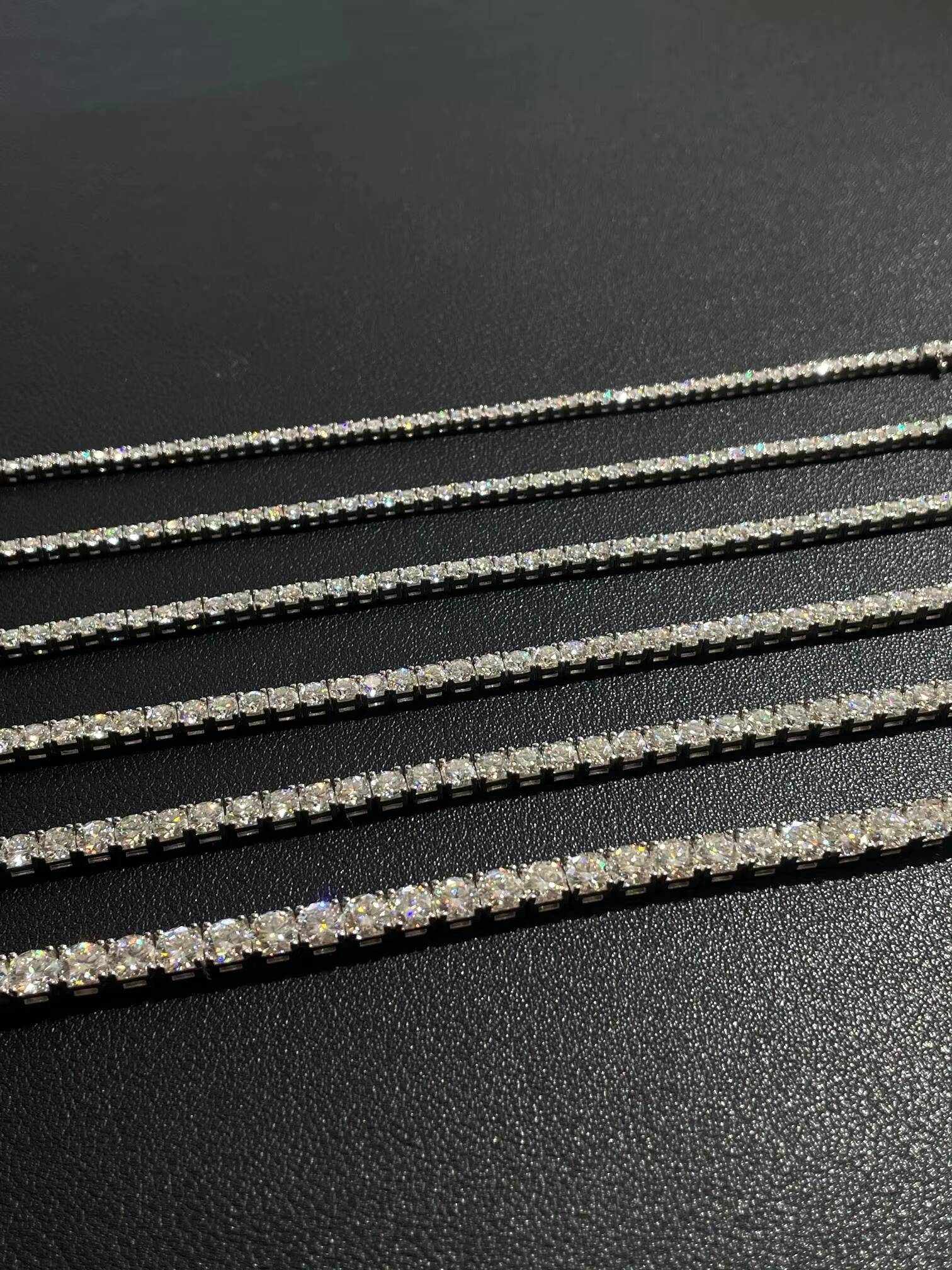 Jewelry Classic Design Hip-Hop Pure Sier Unisex Pyroxene Tennis Bracelet