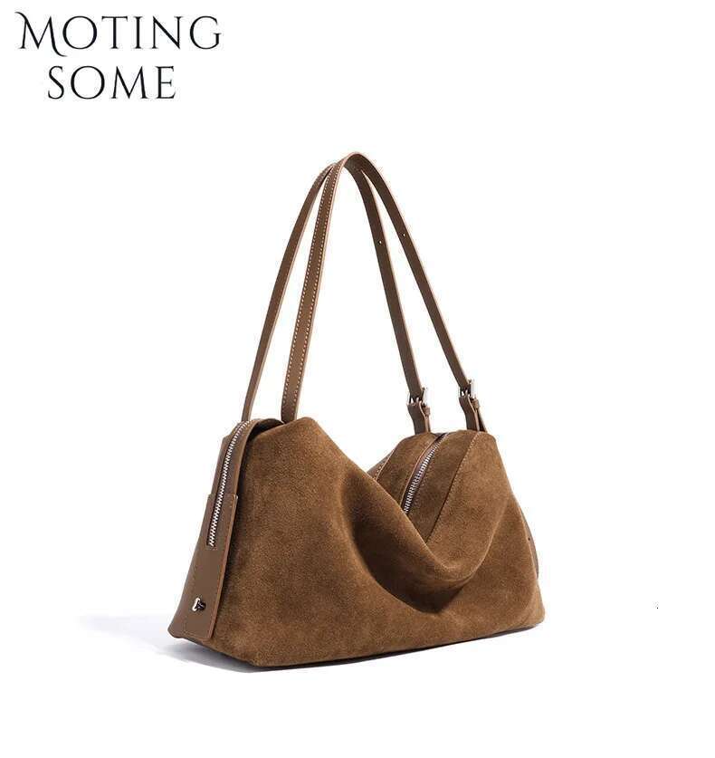 Motingsome Suede Satchel Bag Woman Pillow Purses Handbag Large Capacity Shoulder Pouch Designer Soft Bags Fashion Tote