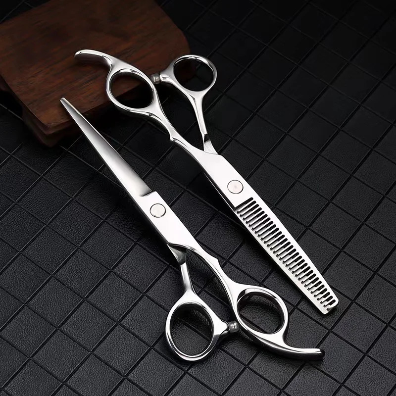 Professional Salon 6.0 Barber Scissor Hair Scissors Hairdressing CuttingThinning Shears Set 250530