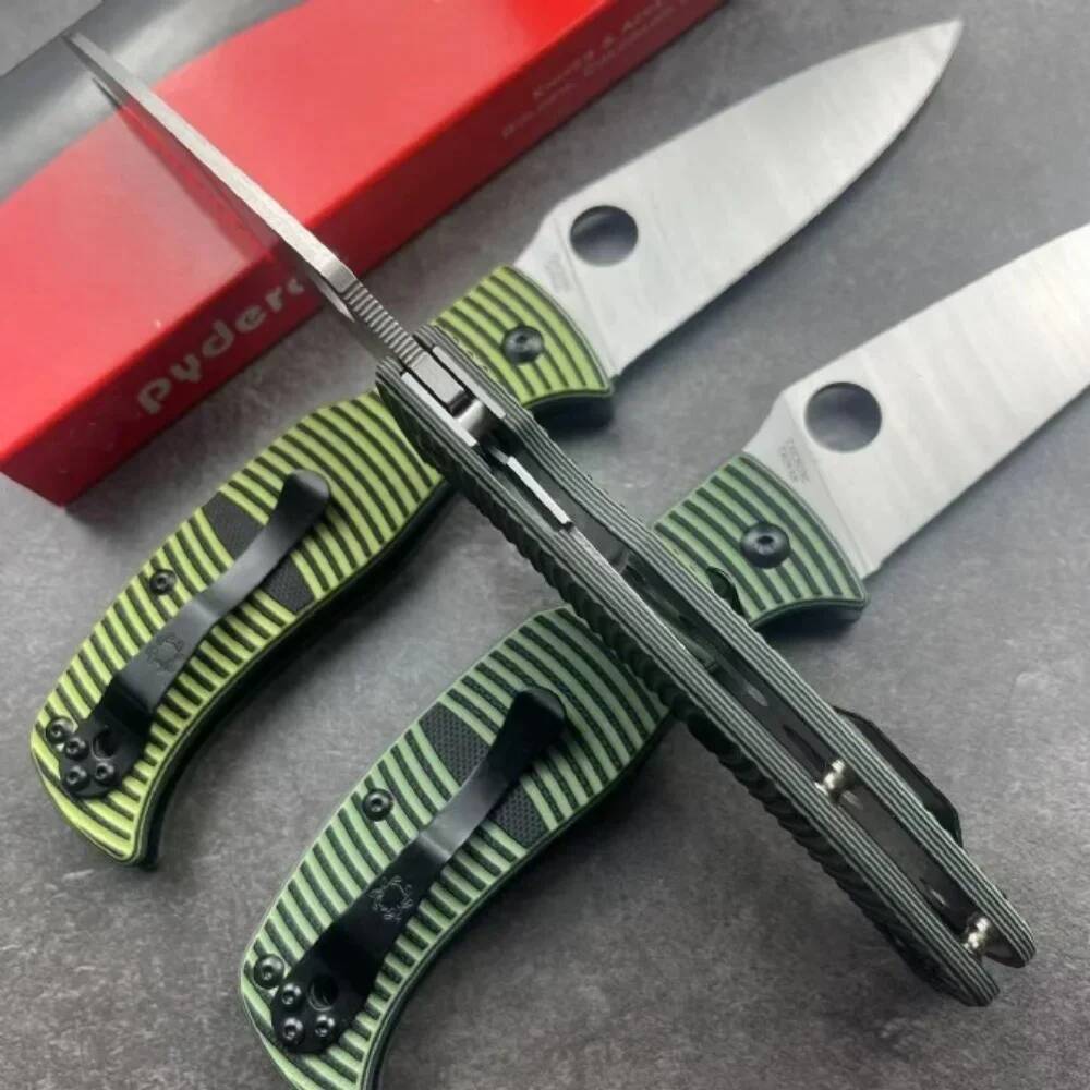 High Hardness SP C217 Kitchen Folding 8cr18mov Blade G10 Handle Stainless Steel Meat Cutter Sharp Fruit Paring Knife