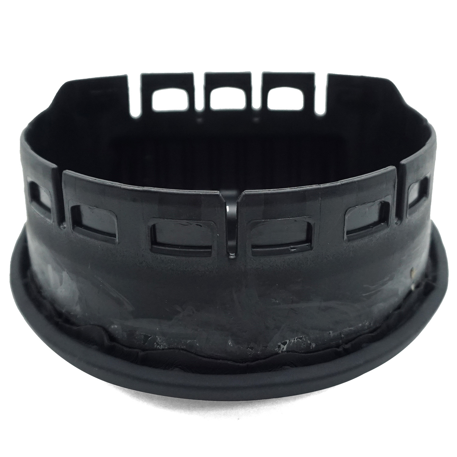 For BMW E90 Black thread of genuine leather Steering wheel decorative cover painting black