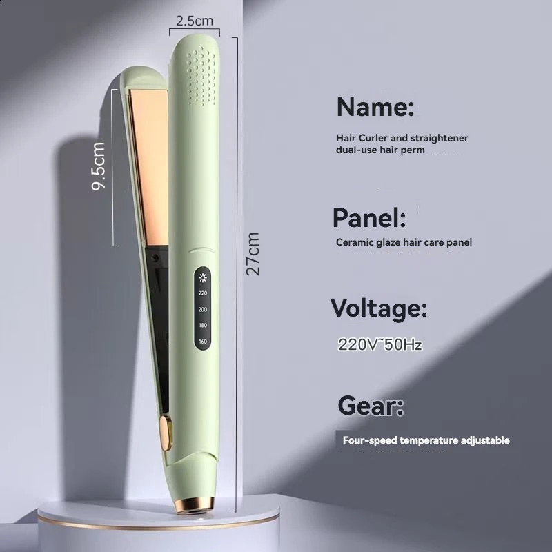 2 in 1 Professional Hair Straightener with 4 Gears Heat Ceramic Ionic Fast Heat-Up Negative Ion Hair Flat Iron Lcd Display 250529