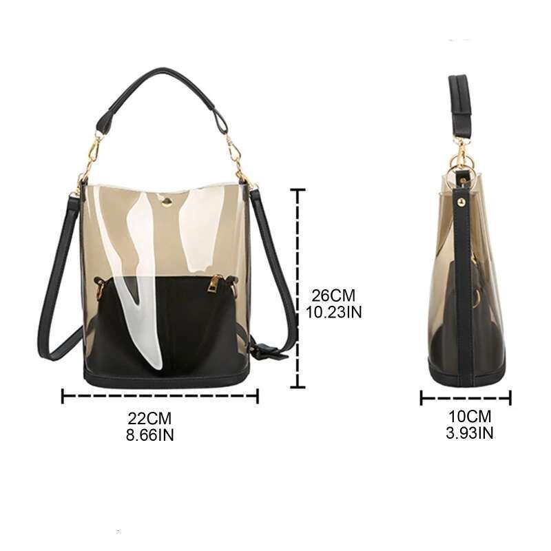 Stylish Transparent Jelly Clear Bucket Bag For Valentine's Day