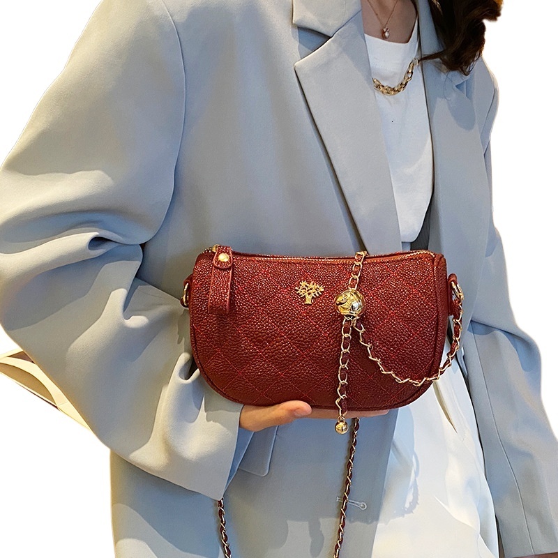 designer Caviar Small Square Bag Niche Women's Bag 2025 New Trendy Fashion High-end Sense Stylish Chain Shoulder Crossbody Bag