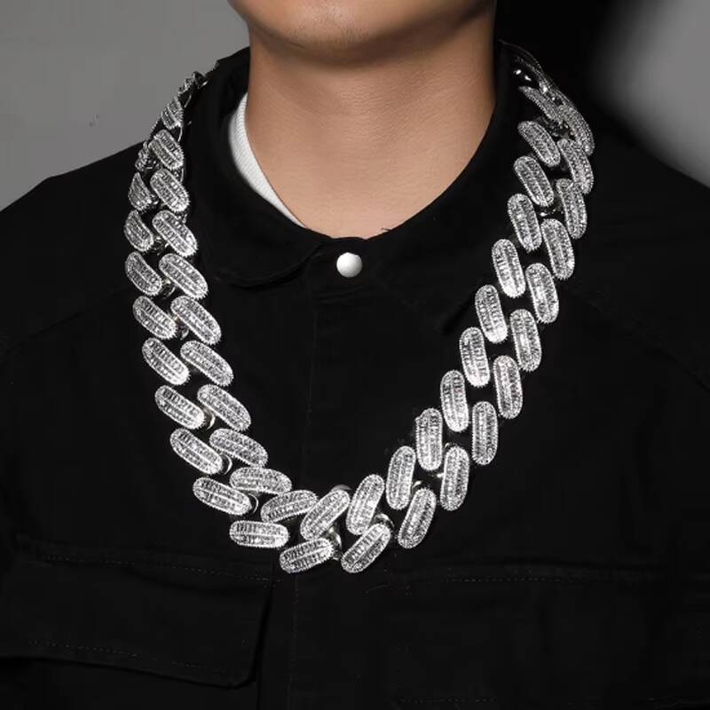 26mm Heavy Industry Zircon Cuban Fashion Brand Hip Hop Handsome Sweater Chain Jewelry Men's Necklace