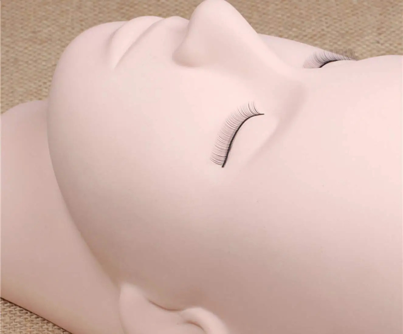 1/4Pack Practice Training Head Rubber Cosmetology Mannequin Doll Face Head For Eyelashes Makeup Massage Practice 250529