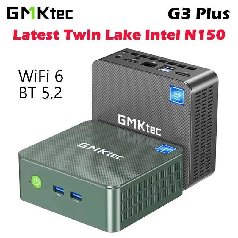 GMKtec G3 Plus Mini PC Intel N150 16GB DDR4 512GB NVMe SSD WiFi 6 BT5.2 Windows 11 Pro Dual HDMI 4K HTPC Office Gaming Computer X250602