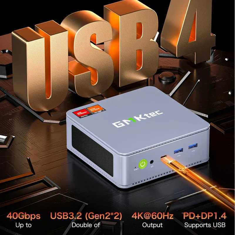 GMKtec Mini Pc GMK K6 AMD R7-7840HS NUCBOX Design of dual fan system Window 11 Pro AMD Radeon 780M T ype-C Thunderbolt 4.0 X250602