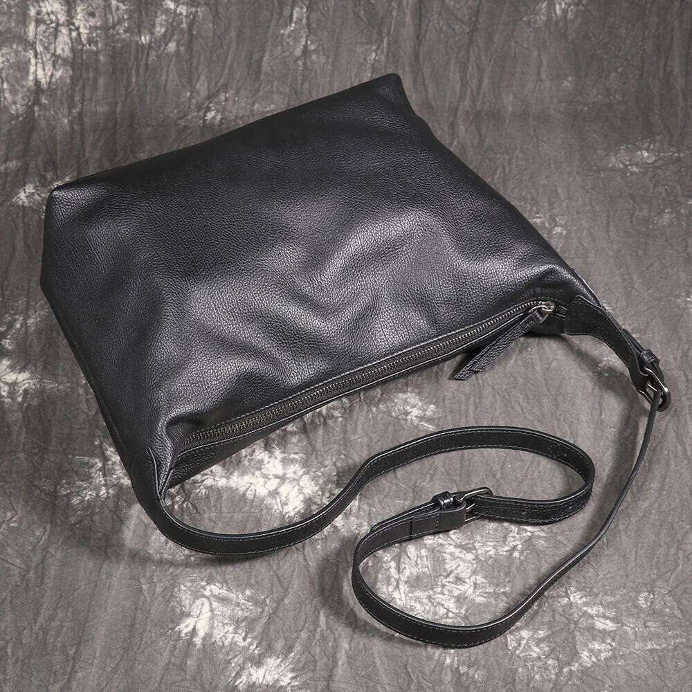 LUOKIR New Women's Genuine Leather Shoulder Fashionable Retro HOBO First Layer Cowhide Crossbody Underarm Bag