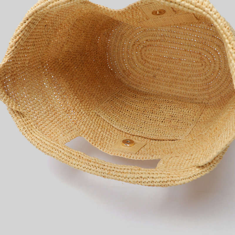 Straw Beach Tote Korean Style Raffia Handwoven Large Capacity Straw Trendy New Beach Tote Bag Crossbody Bag