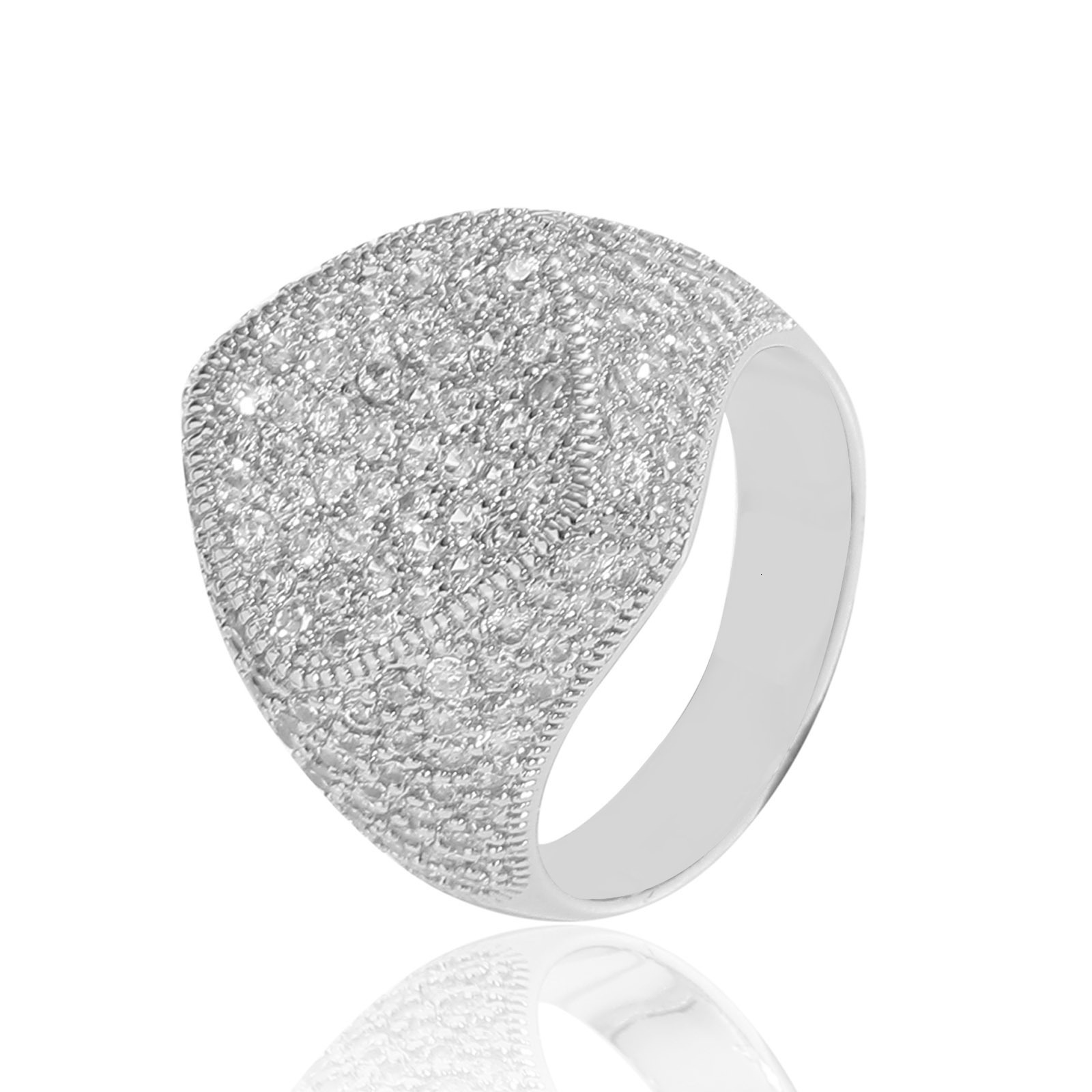 Hip hop diamond ring with copper micro inlaid Moissanite personalized simple and niche accessories mens and womens trendy hip-hop accessories moissani