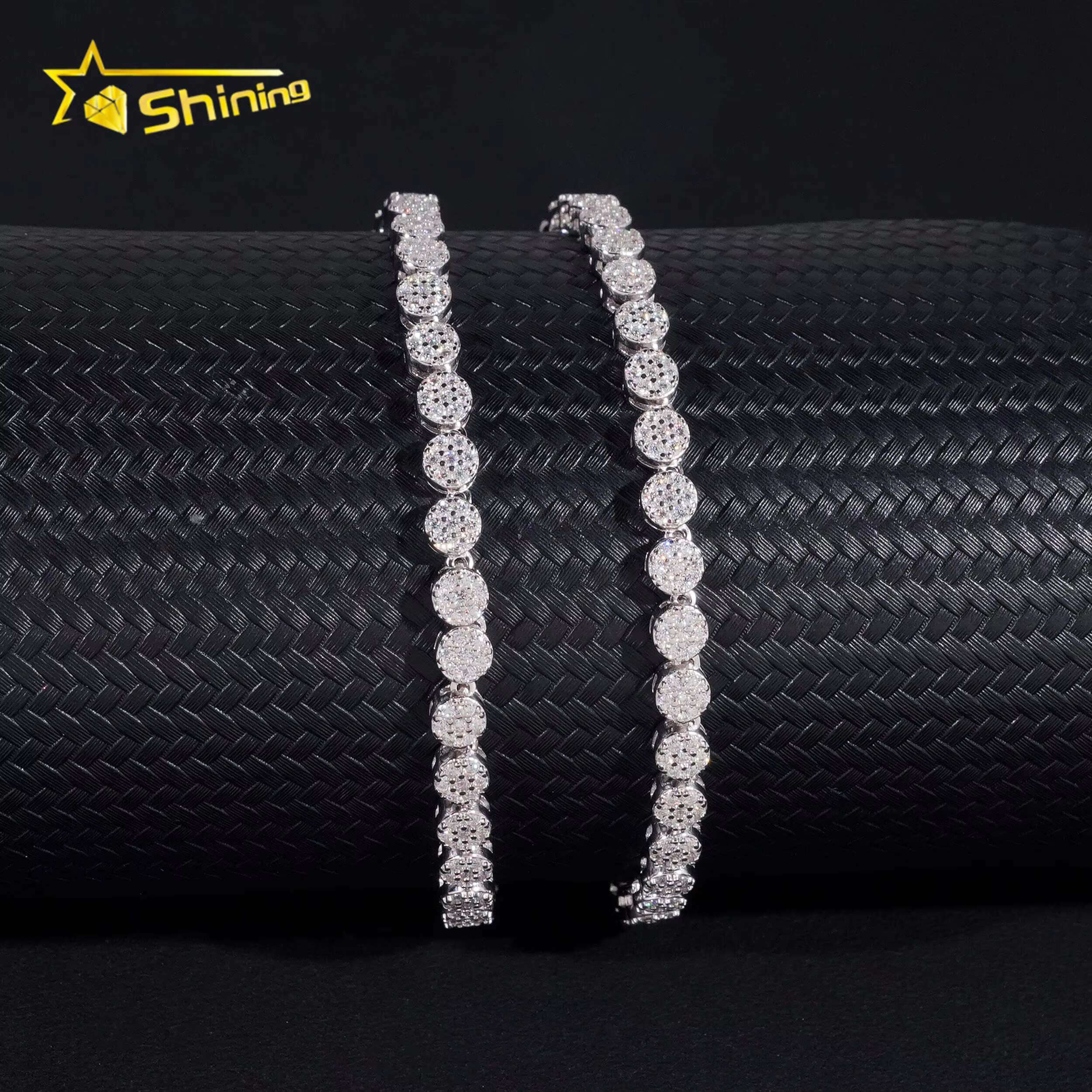 Fine Jewelry Ladies Necklace Men Women 925 Silver 4.4MM Width Moissanite Tennis Necklace Custom Hip Hop Iced Out Necklaces