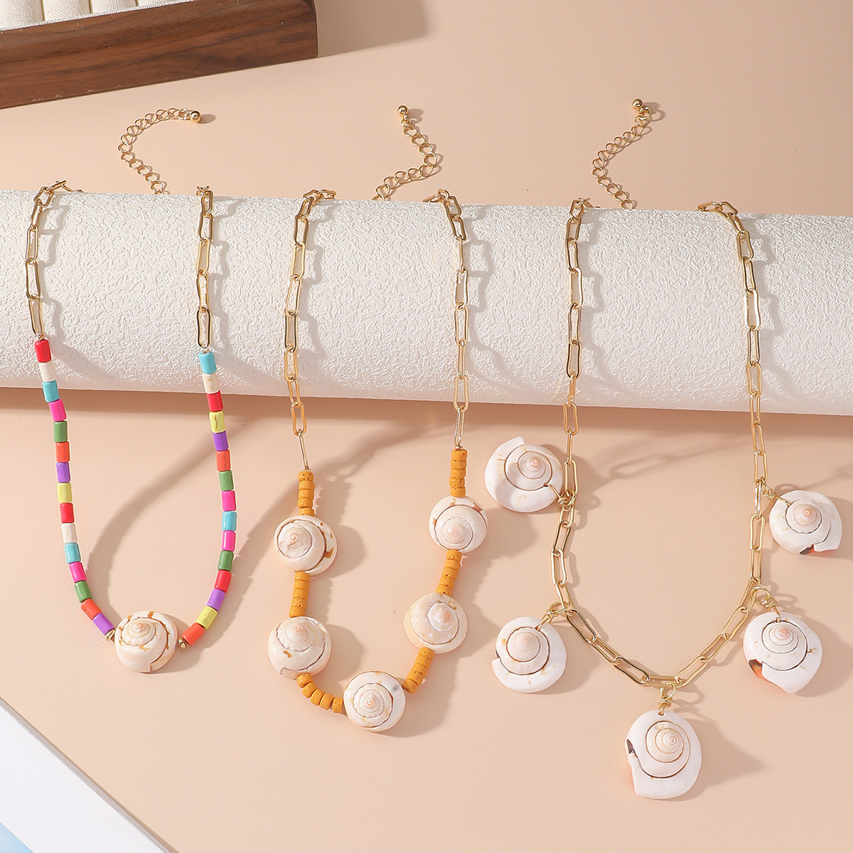 women's beach personalized design, shell pendant necklace, internet famous collarbone chain