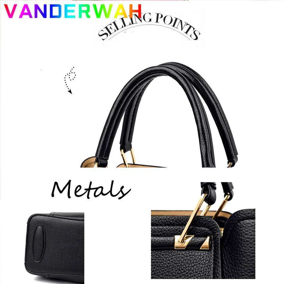 Soft Leather Handbags Women Bags Designer 3 Layers Shoulder Crossbody Sac Ladies Large Capacity Shopping Messenger Tote