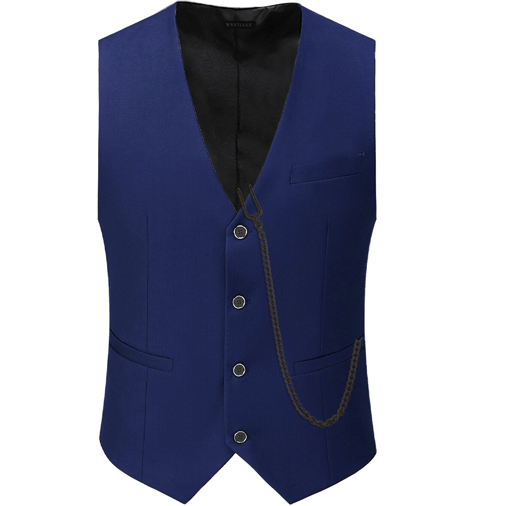 Autumn Men's k1305 Slim Single-Breasted Suit with Stand Collar Embroidery for Weddings