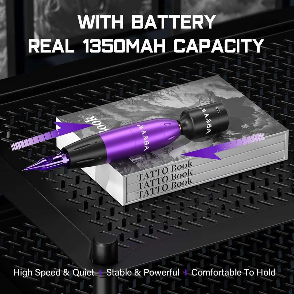 Wireless Rotating Set Complete Pen 1350Mah Battery Box Needle Power Tattoo Suitable For Beginners Body Art Makeup