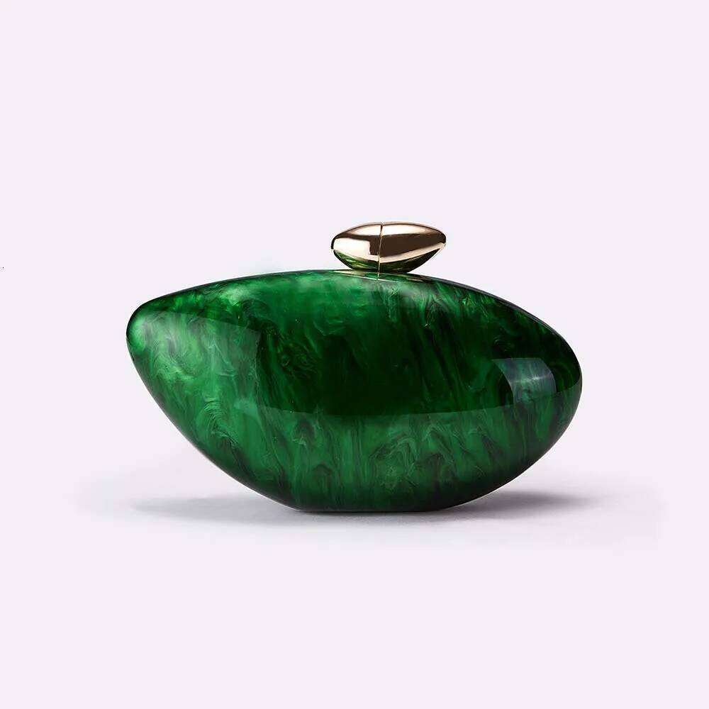 2025 New Designer Evening Women - Trendy Acrylic Clutch Purse With Chain, Elegant Ellipse Shoulder Bag For Party Wedding