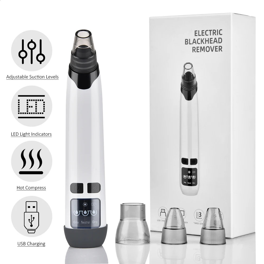 Compress Blackhead r Vacuum Suction Pore Cleaner Electric Nose Face Deep Cleansing Skin Care Device Birthday Gift 250523
