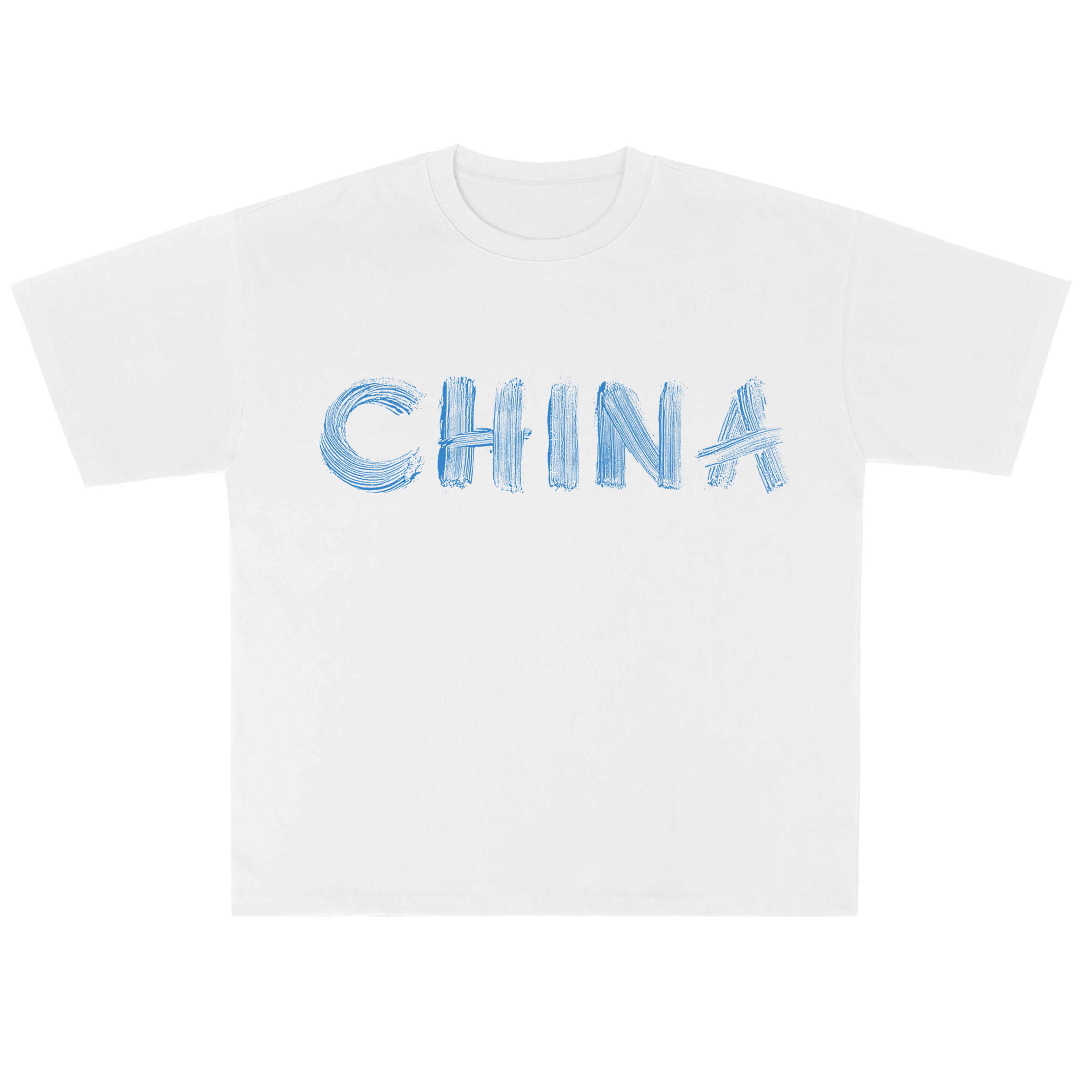 T-shirt men's top designer cotton T-shirt Glacier Blue China short sleeved clothing high-quality fashionable T-shirt