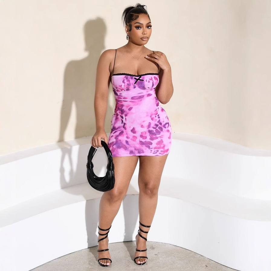 Designer T Shirt Summer New Cross Border European And American Leopard Print Slim Fit Bodycon Sexy Hot Girl Dress Fashion Printed Short Dress Essentia