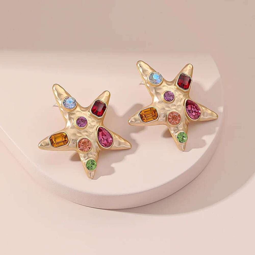 Fashion Rectangle Drop Earrings Starfish Dangle For Women Girl Trendy Fairy Wedding Party Jewelry