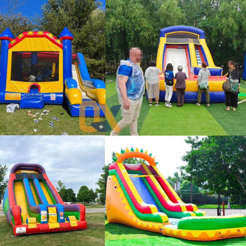 Foreign Style Children's Jumping Bed Slide Set Water Park Swimming Pool