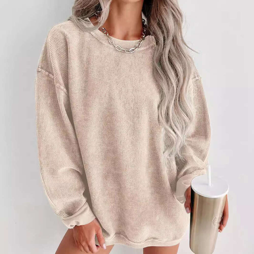 2025 Autumn Winter New Comfortable Casual Pullover Loose Round Neck Fashion Long Sleeve Sweatshirt for Women