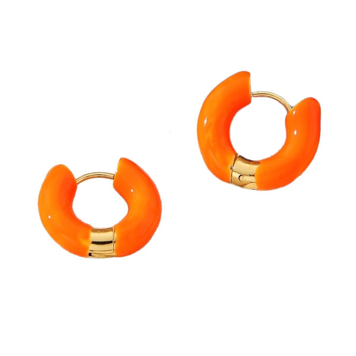 Hot Selling Multicolor Hoop Stainless Steel Non-Fading Oil Drop Earrings