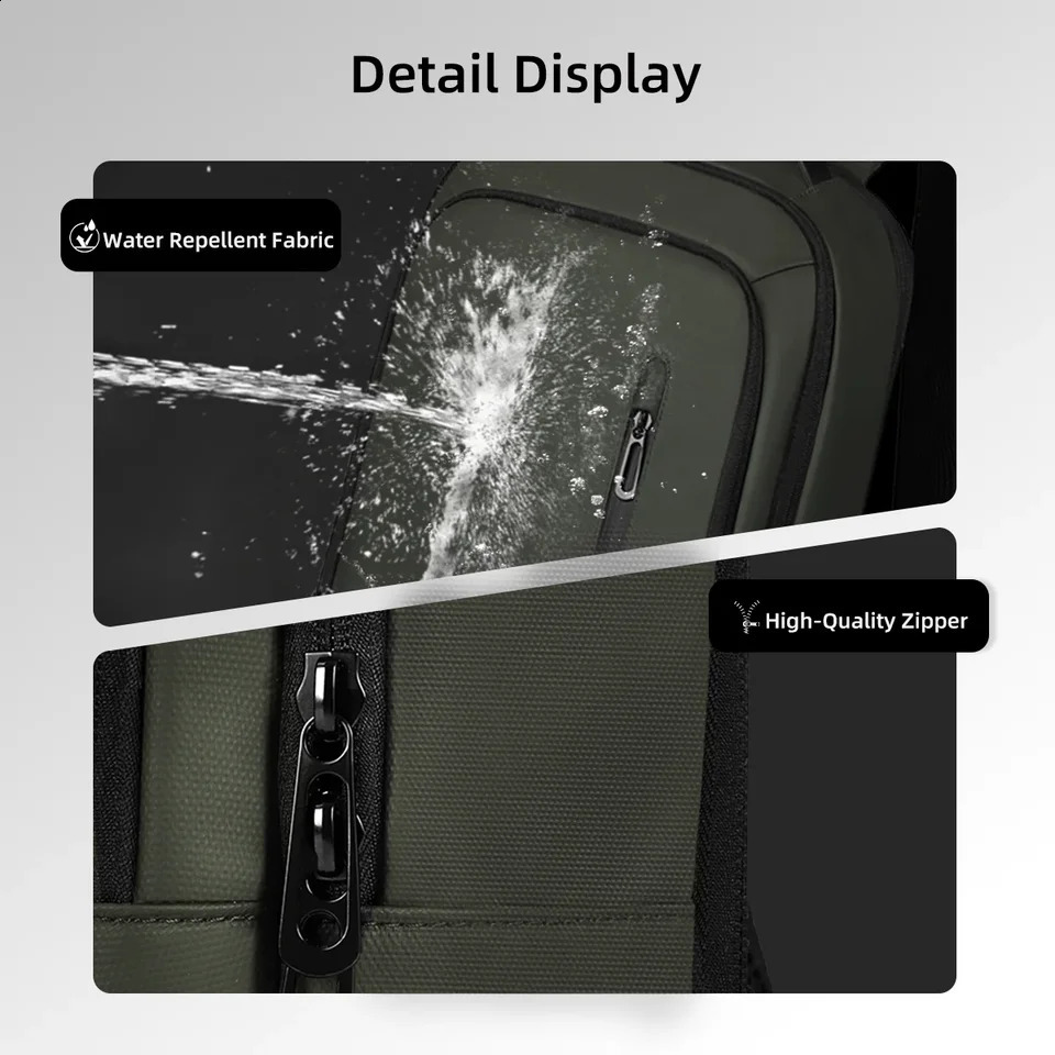 HK Business Mens Backpack Minimalist 15.6 Laptop Bags Waterproof Travel Backpack Expandable Office School Backpacks With USB 250530